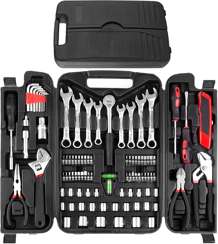TLGREEN 95-Piece Mechanics Tool Set with Portable Toolbox - Includes A