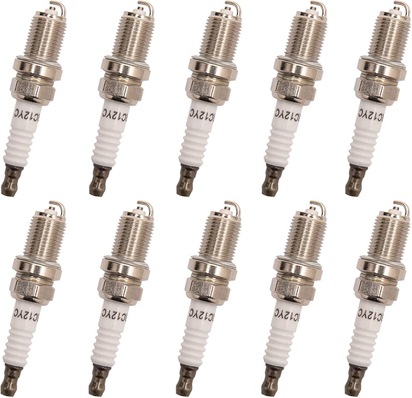 RC12YC Spark Plug 10-Pack Compatible Briggs Stratton Kohler Lawn Mower