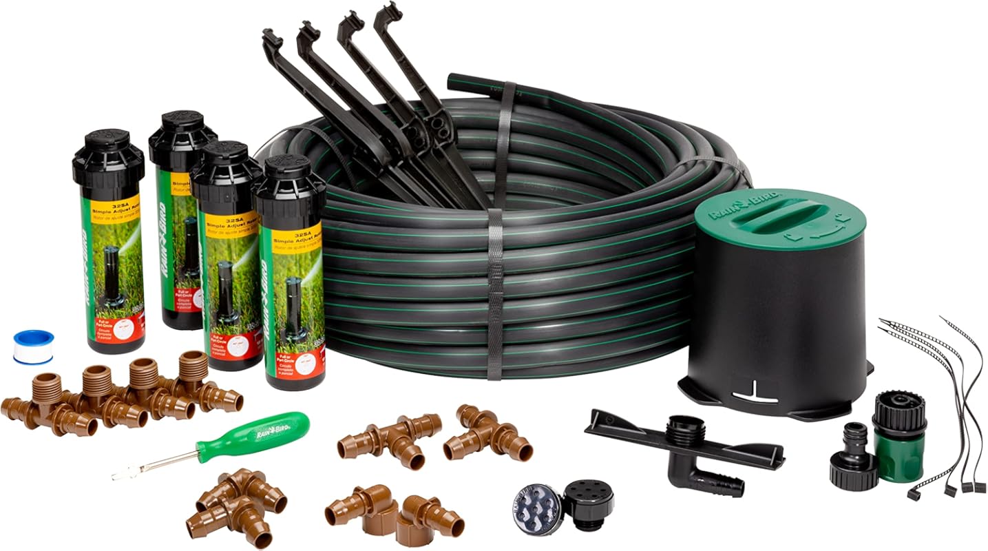 Rain Bird 32HE In-Ground Pro Rotor Pop-up Sprinkler System Kit with Cl