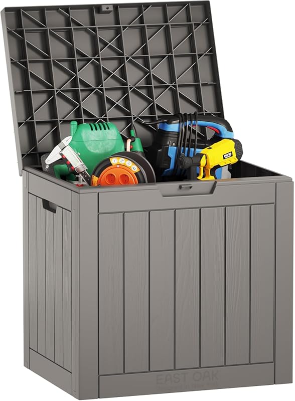 EAST OAK 31-Gallon Waterproof UV-Resistant Resin Storage Box lockable 