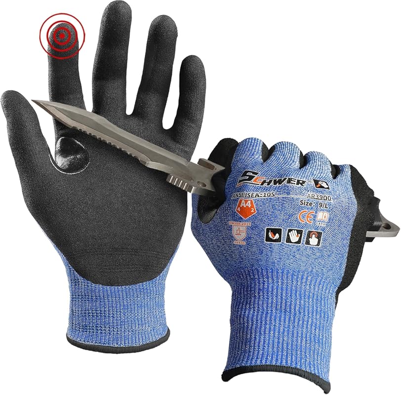 Schwer A4 AIR-SKIN Work Gloves: Cut Resistant Lightweight Thin Grip To