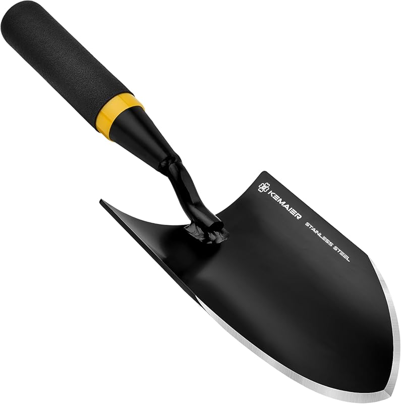 Heavy Duty Stainless Steel Garden Trowel and Shovel for Easy Digging, 