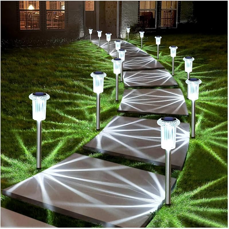 DenicMic Solar Lights Outdoor 10 Pack Waterproof 6000K Cold White LED