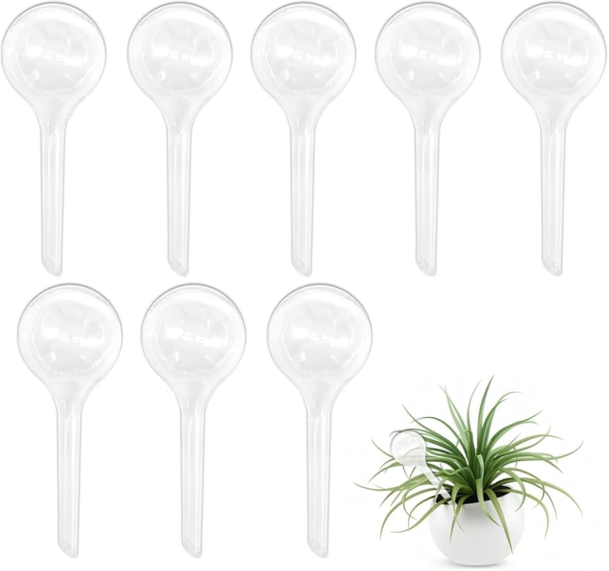 8 Pcs Clear Plant Watering Globes: Plastic Self-Watering Bulbs, Automa
