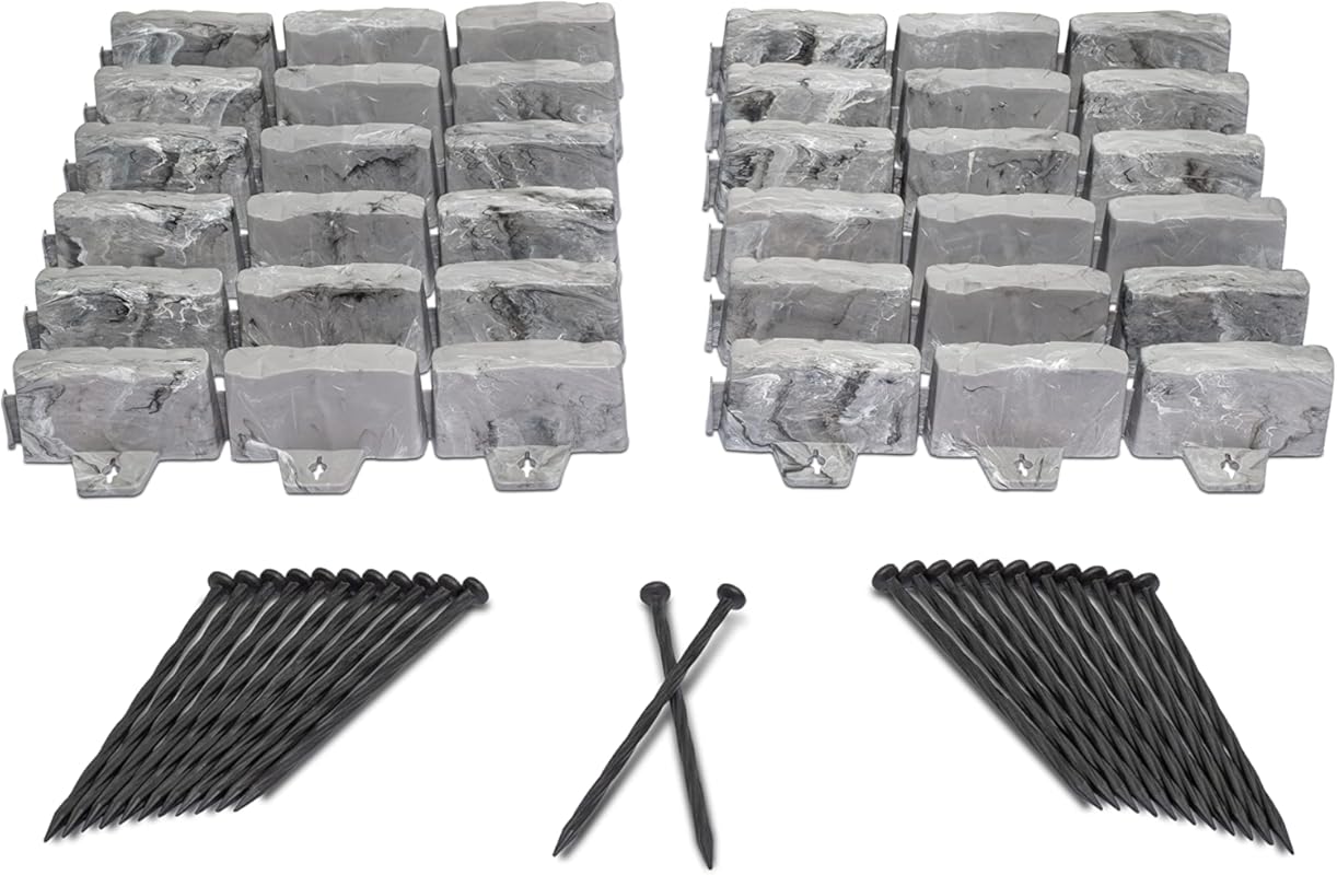 EasyFlex 15 Foot No-Dig Landscape Edging Kit with Anchoring Spikes – 2