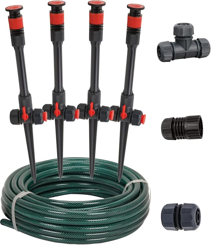 Eden 98063 Multi-Adjustable Flex Design Above Ground Sprinkler System 