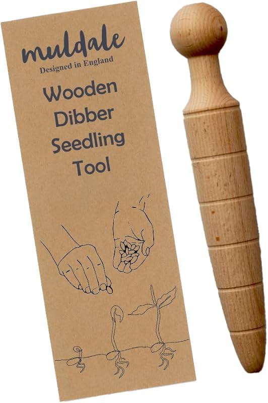 Wooden Seed Dibber for Planting Seeds and Seedlings – Tapered Gauge Ha