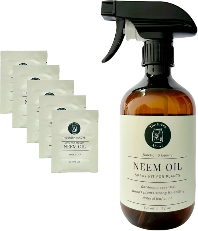 The Green Alcove Neem Oil Spray Kit for Plants - Makes Five 16 fl oz B