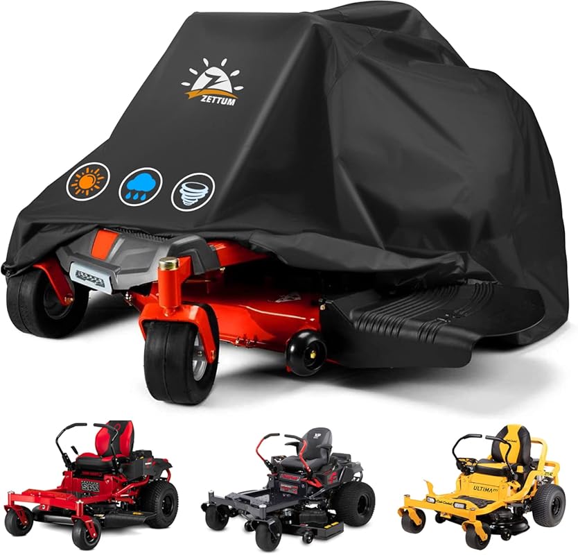 Zettum Heavy Duty Zero Turn Mower Cover: Waterproof 600D Universal Fit