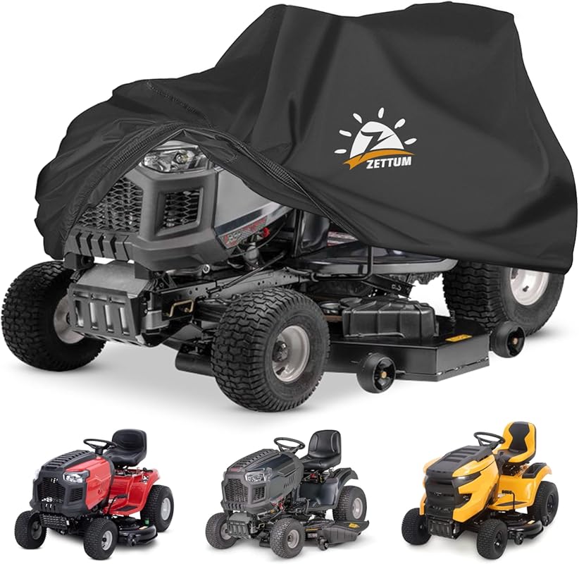 Zettum Universal Riding Lawn Mower Cover - Waterproof Heavy Duty 600D