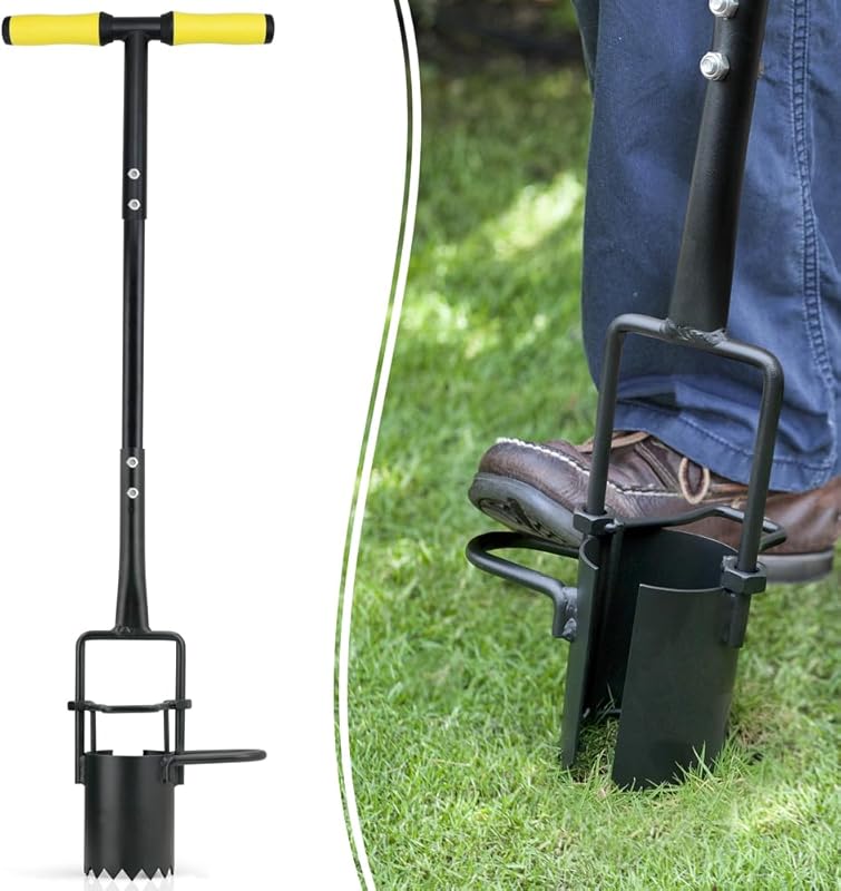 Colwelt Long Handle Bulb Planter with Serrated Base for Digging Holes 