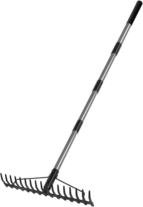 Walensee 5.4FT Heavy Duty Bow Rake with Stainless Steel Handle and 17