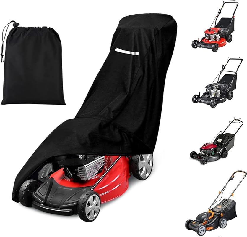 Heavy Duty Polyester Oxford Push Lawn Mower Cover - Waterproof UV Prot