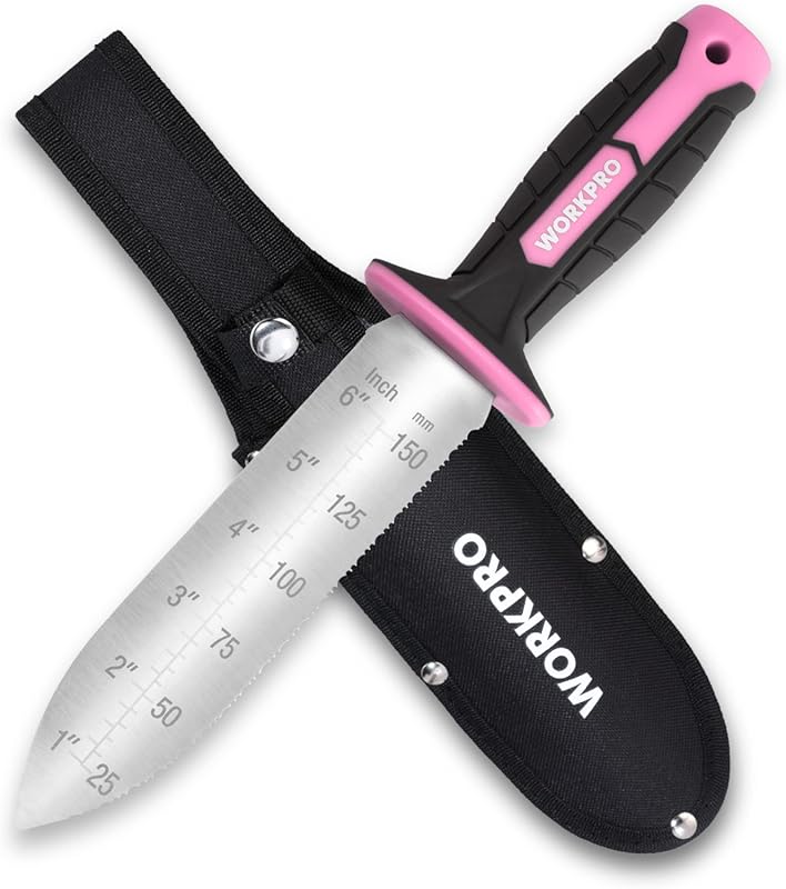 WORKPRO Hori Hori 7-Inch Stainless Steel Garden Knife with TRP Handle