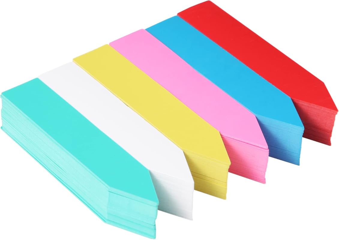 300 Pcs Plastic Plant Nursery Garden Labels, 6 Colors 4 Inch Waterproo