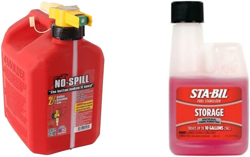 No-Spill 1405 2-1/2-Gallon Poly Gas Can with STA-BIL Storage Fuel Stab