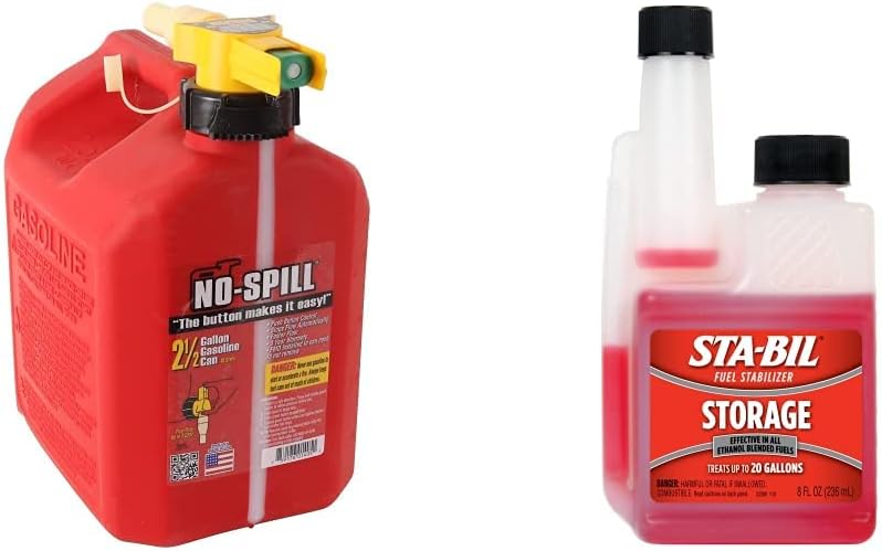 No-Spill 1405 2-1/2-Gallon Poly Gas Can with STA-BIL Storage Fuel Stab