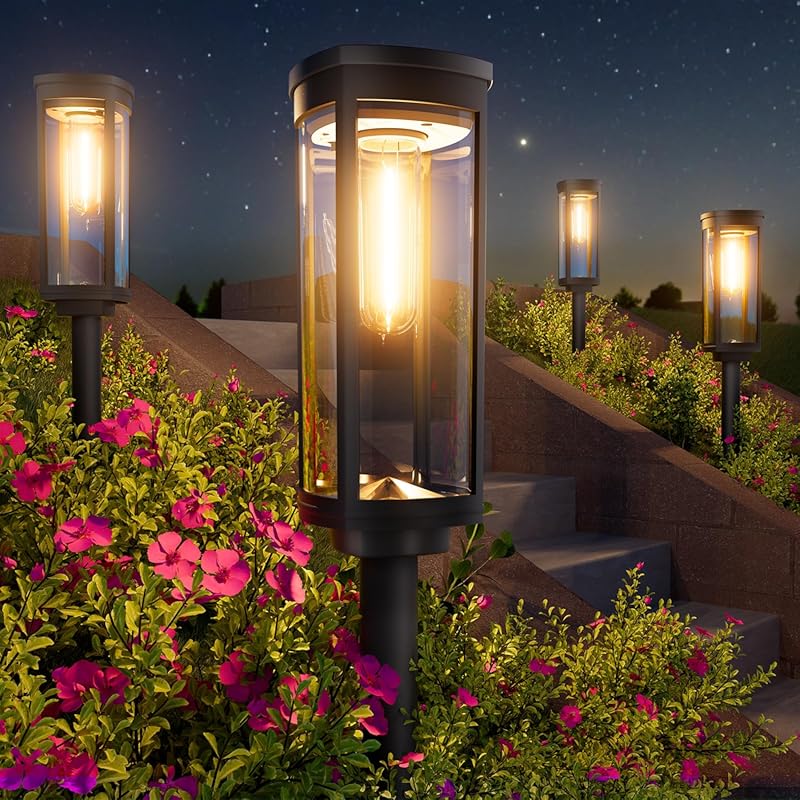 Bright 8-Pack Solar Pathway Lights: IP65 Waterproof Auto On/Off Outdoo
