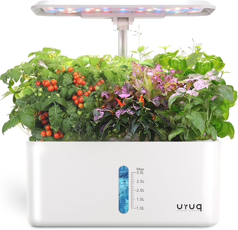 Hydroponics 8-Pod Herb Garden Kit with LED Light, Quiet Water Pump, Au