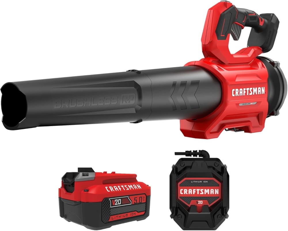 CRAFTSMAN Cordless Leaf Blower V20 RP with 110 MPH Brushless Motor, Ha