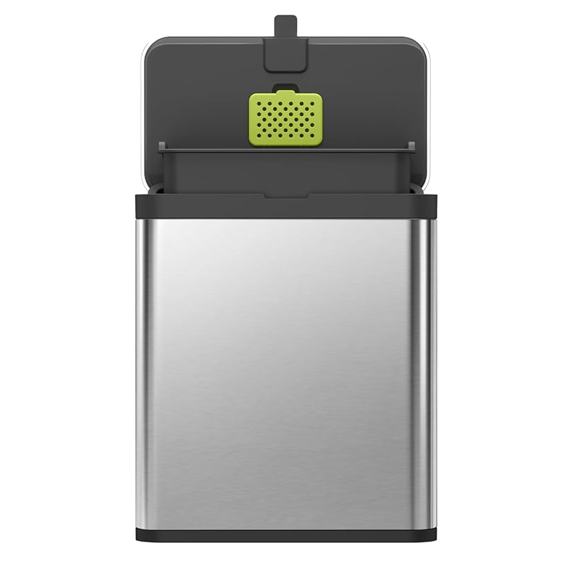 EKO 7L 2-in-1 Stainless Steel Compost Bin - Food Waste Caddy with Remo