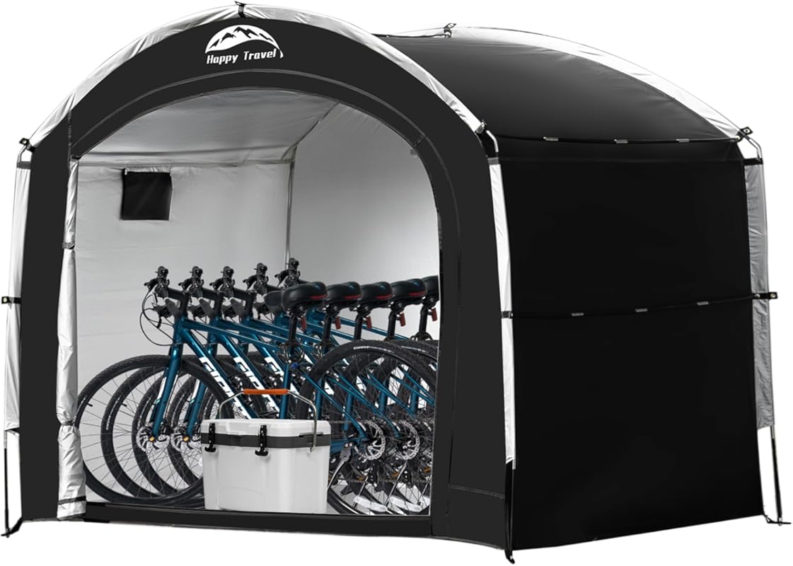 Happy Travel Bike Storage Shed Tent, 210D Oxford PU4000 Waterproof, Ho