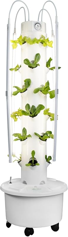 GX Vertical Hydroponic Tower with Food-Grade 24 Net Pots and LED Grow