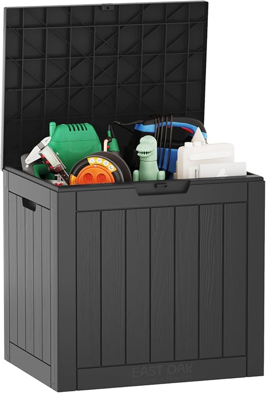 EAST OAK 31-Gallon Waterproof UV-Protected Resin Storage Box lockable 