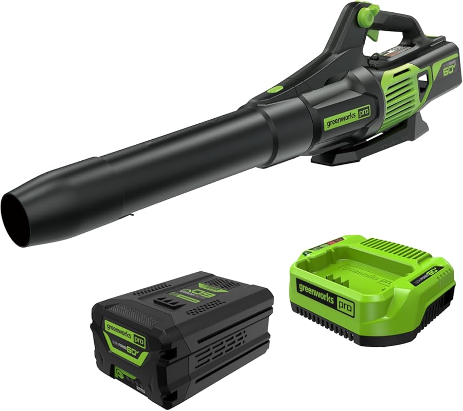 Greenworks 60V Cordless Leaf Blower: 610 CFM 130 MPH, Lightweight Quie