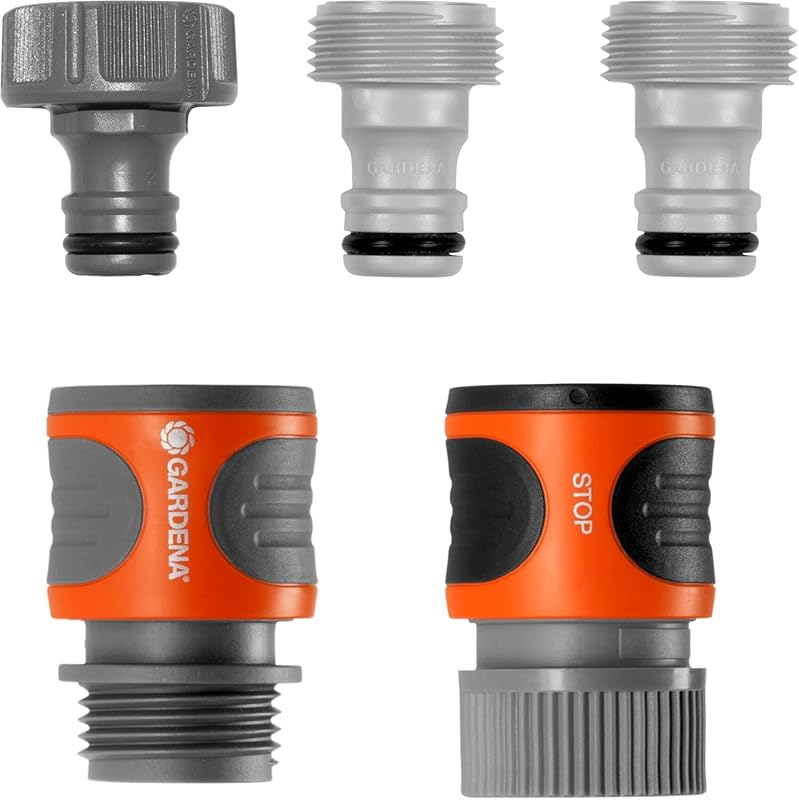 GARDENA 18270-81 5-Piece Quick Connect Hose Fittings Kit for 5/8