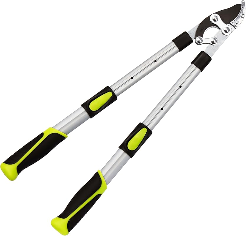 Heavy Duty Extendable Loppers for Tree Trimming with Compound Action,
