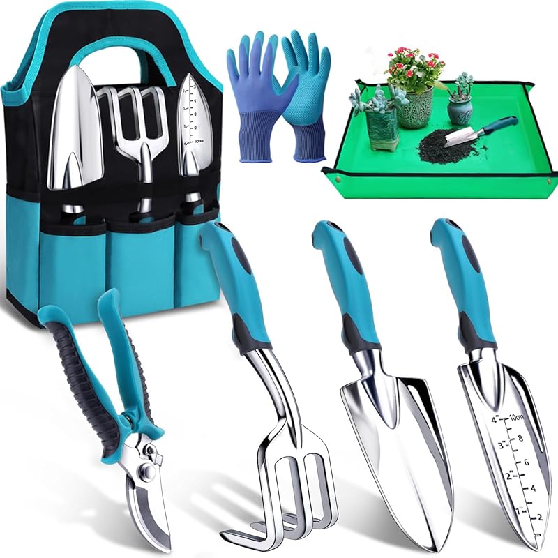 Kynup 7-Piece Gardening Hand Tools Set – Rust-Proof Stainless Steel Al