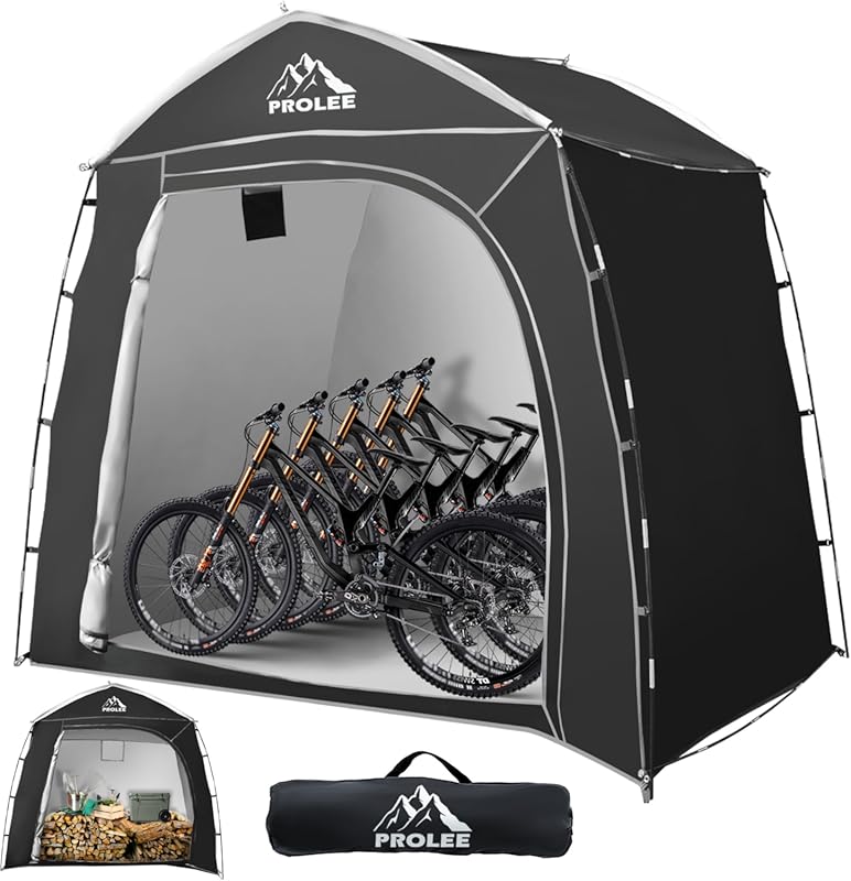 Prolee 7.3x5ft Bike Storage Shed, Waterproof Oxford Fabric Outdoor Cov