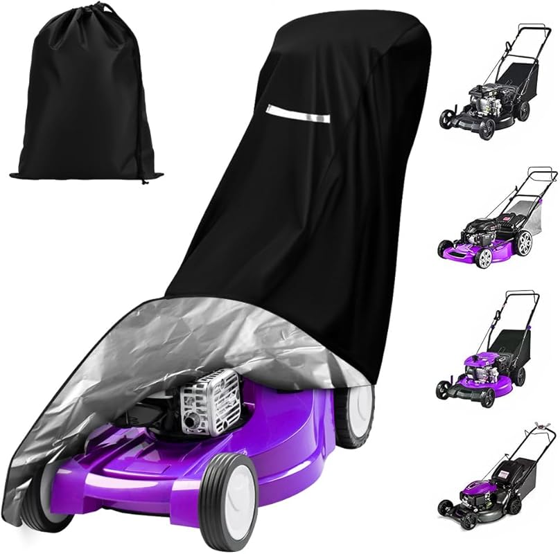 Universal Fit Push Lawn Mower Cover - Waterproof UV Protection with Dr