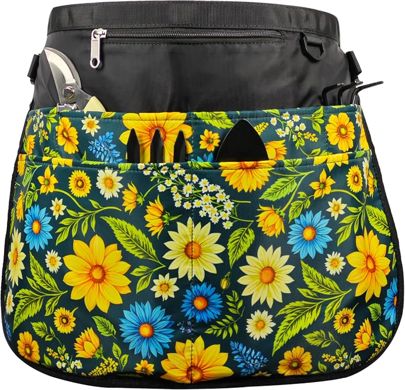 Women's Half Florist Apron with 7 Pockets for Gardening and Harvesting