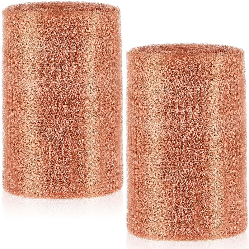 Gisafai 8 Inch x 100 ft Copper Mesh Rodent Control Wool - Rustproof Pu