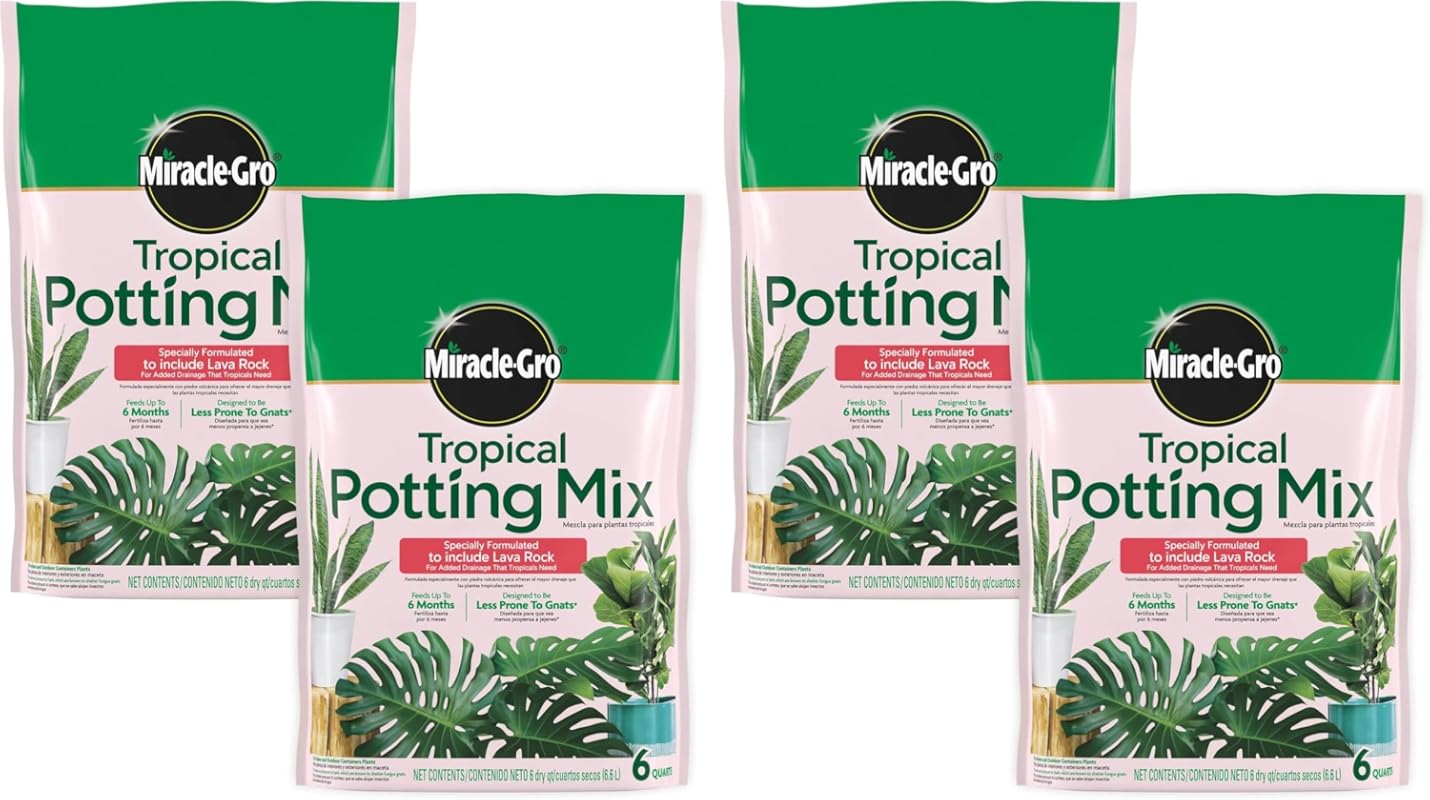 Miracle-Gro Tropical Potting Mix for Tropical Plants – Indoor Outdoor