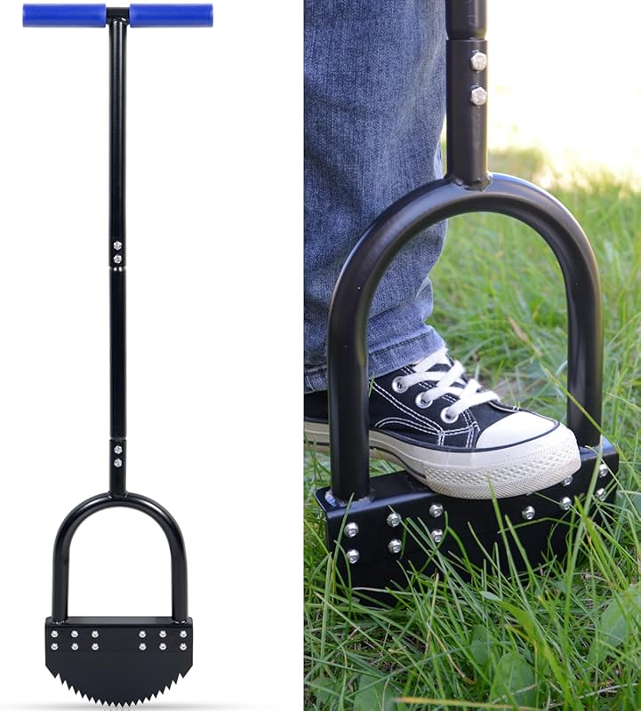 Edger Lawn Tool 41in Border Edger with Tempered Spring Steel Blade, Ru