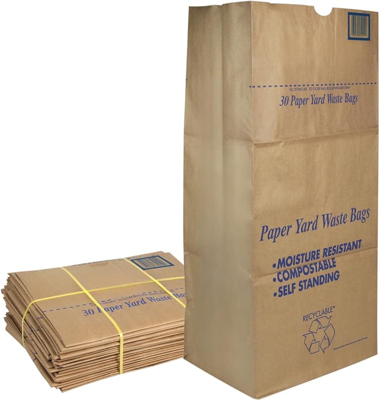 30 Gallon 2-Ply Heavy-Duty Lawn & Leaf Bags - Eco-Friendly, Tear-Resis