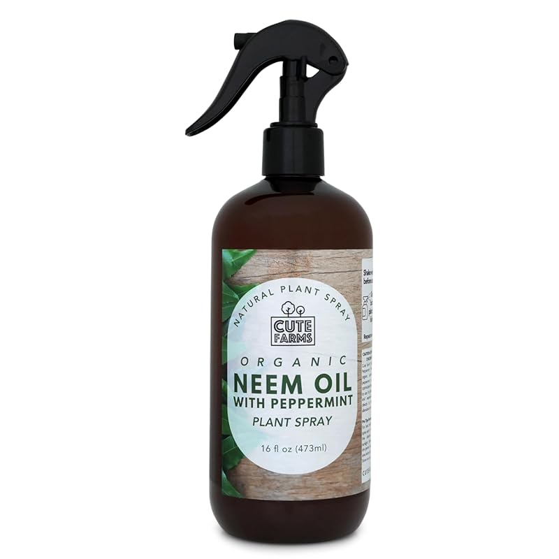 Cute Farms Plant Spray for Indoor Plants - Organic Neem Oil with Peppe