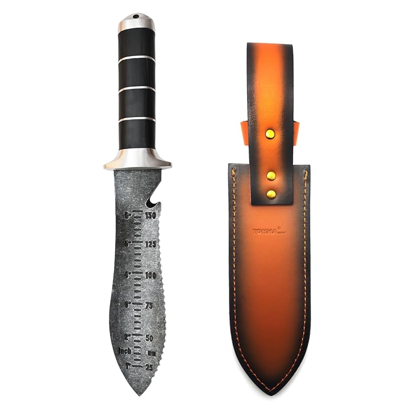 TONMA Hori Hori Garden Knife: 7.25-Inch Full-Tang Stainless Steel Blad