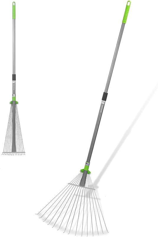WORKPRO Adjustable Collapsible & Telescopic Leaf Rake with 32