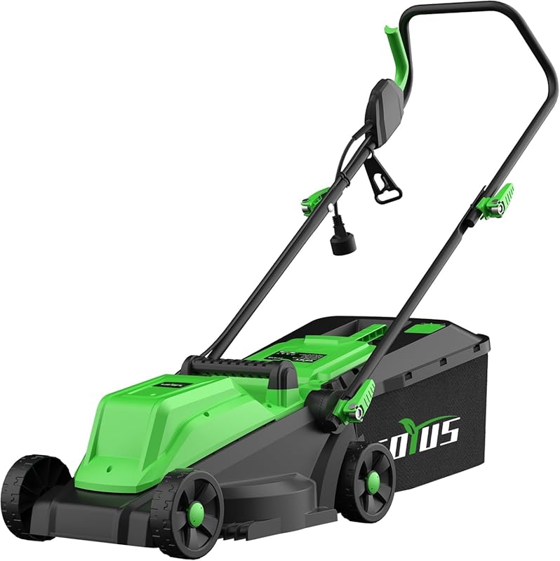SOYUS 13-Inch Corded Electric Lawn Mower with 10-Amp Motor and 8 Gallo