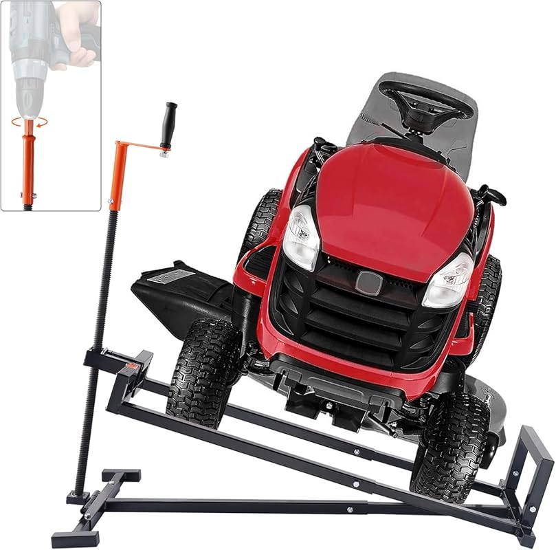 VEVOR Ride-On Lawn Mower Lift Jack with 880 Lbs Capacity, Telescopic D