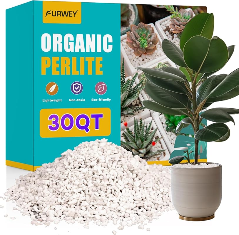 30QT Organic Perlite 3-6mm 100% Natural for Indoor Outdoor Plants to I