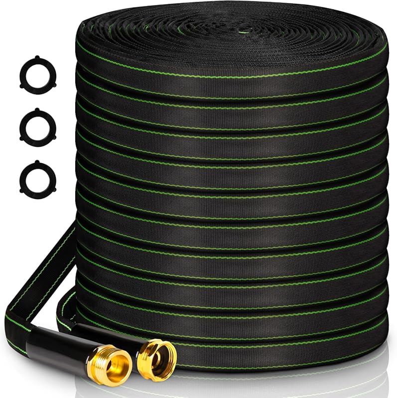 75FT Non-Expandable Heavy-Duty Garden Hose, High Pressure No-Kink Flex