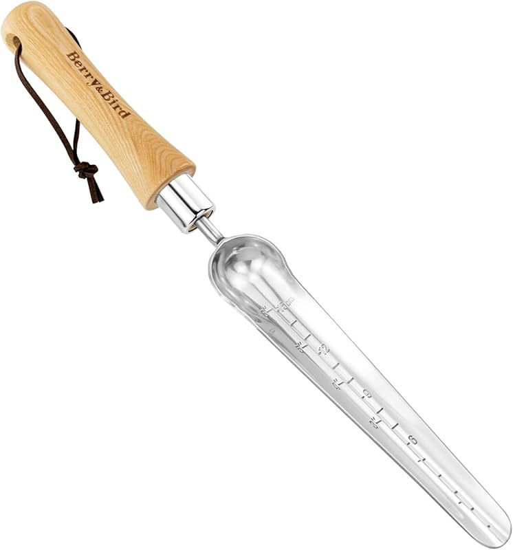 Berry&Bird Stainless Steel Seeding Widger with Measuring Scale – Woode