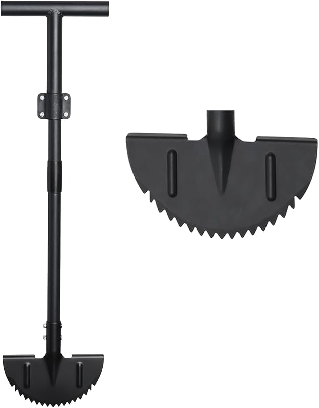 40-48 Manual Garden Edger: Steel Saw-Tooth Half Moon Blade with Long H