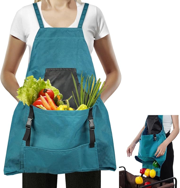 Garden Apron with Quick Release Pockets, Water Resistant Oxford, Adjus