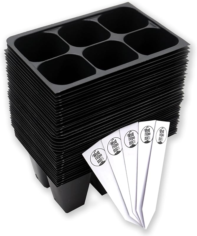 The Hydroponic City 216-Cell Seed Starter Trays – 36 Trays (6 Cells Ea